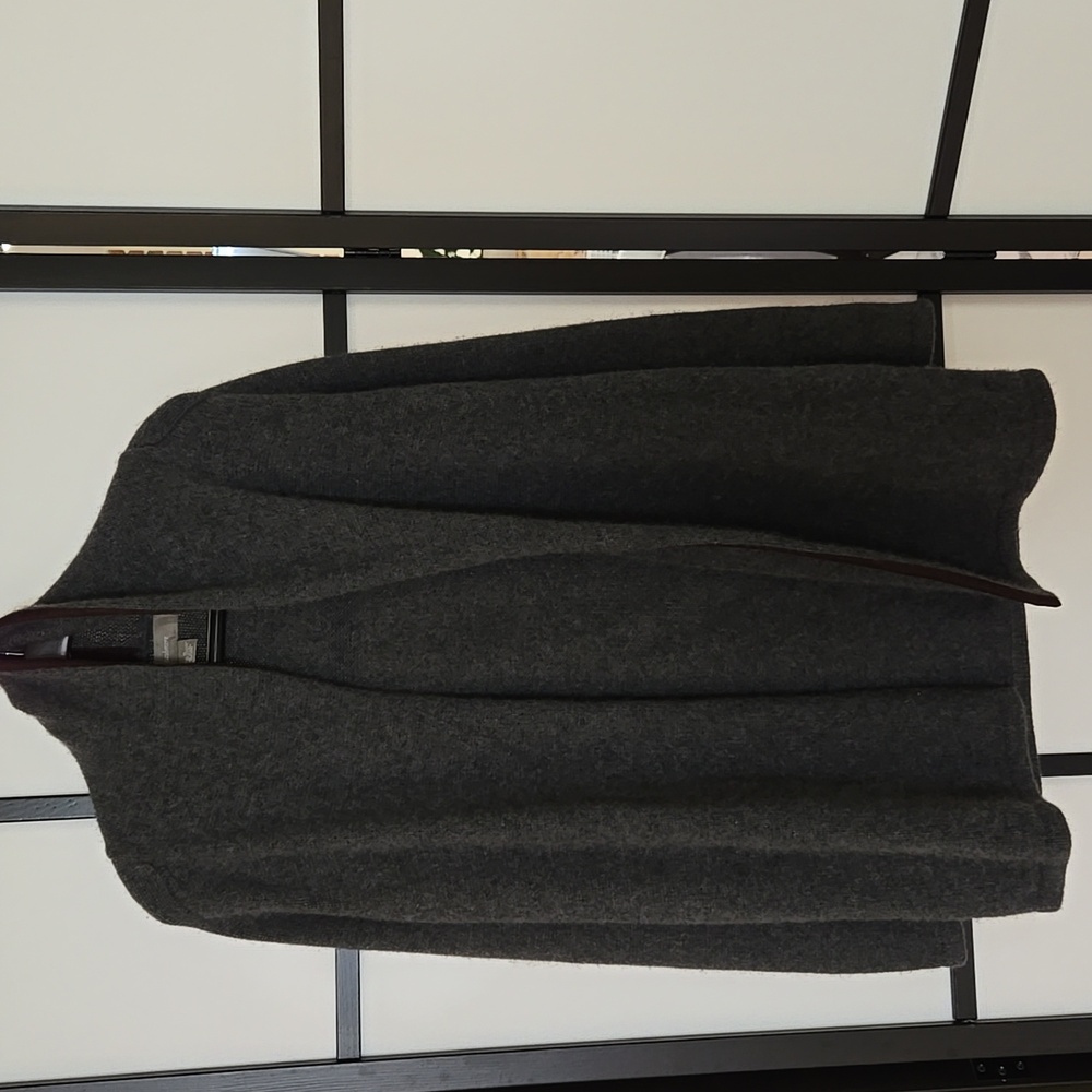 Ply Cashmere Charcoal and Light Gray Sweater